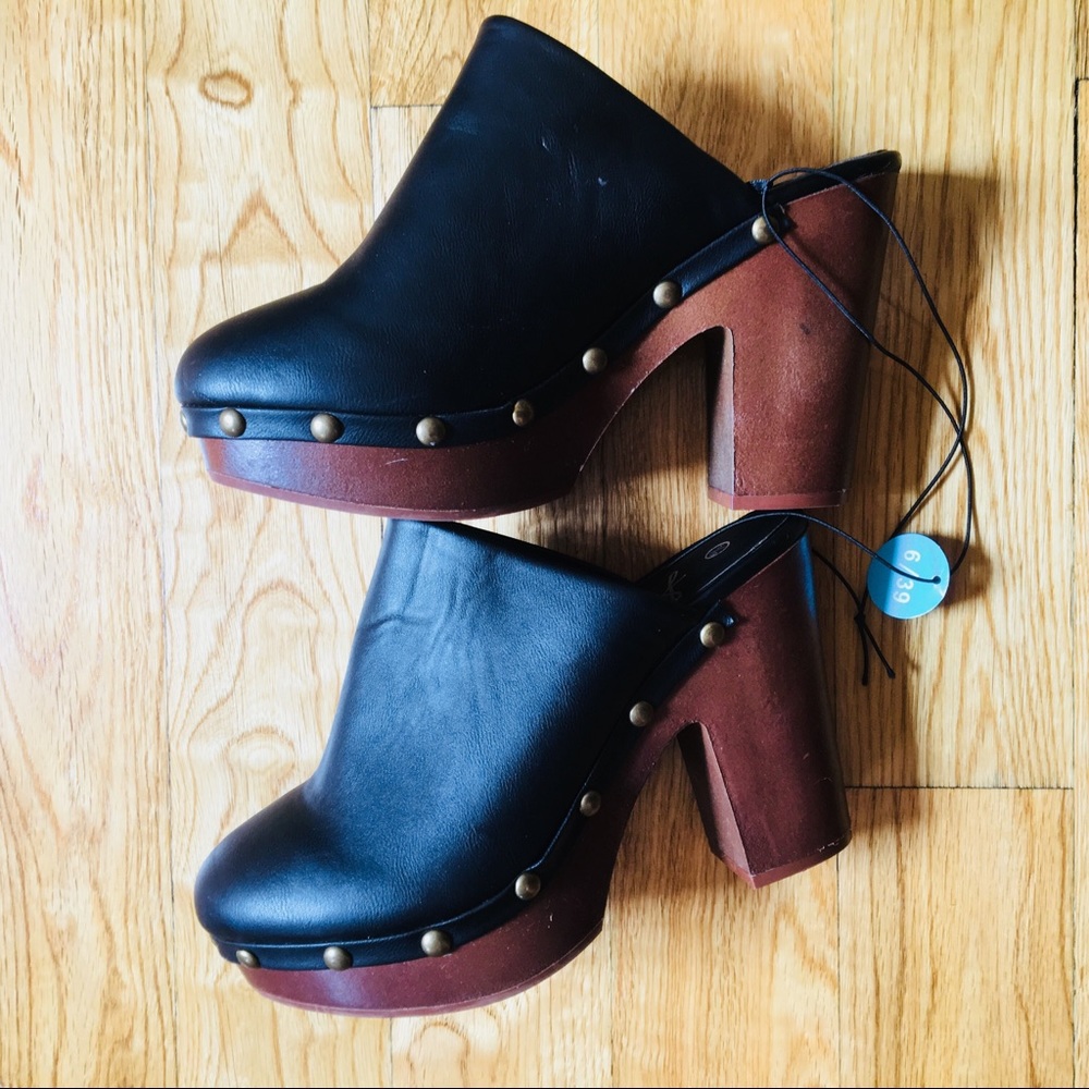 Atmosphere Primark NWT Wooden Clogs Sz 6